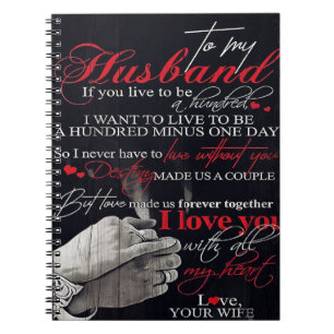 Best Gift For Husband   To My Husband Quotes Notebook