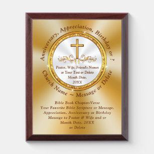 Best Gift for Pastor Birthday, Appreciation Award Plaque