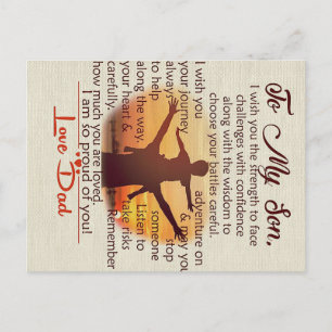 Best Gift For Son To My Son Quotes Announcement Postcard