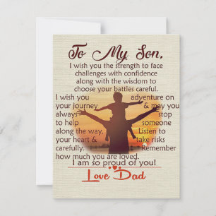 Best Gift For Son To My Son Quotes Invitation