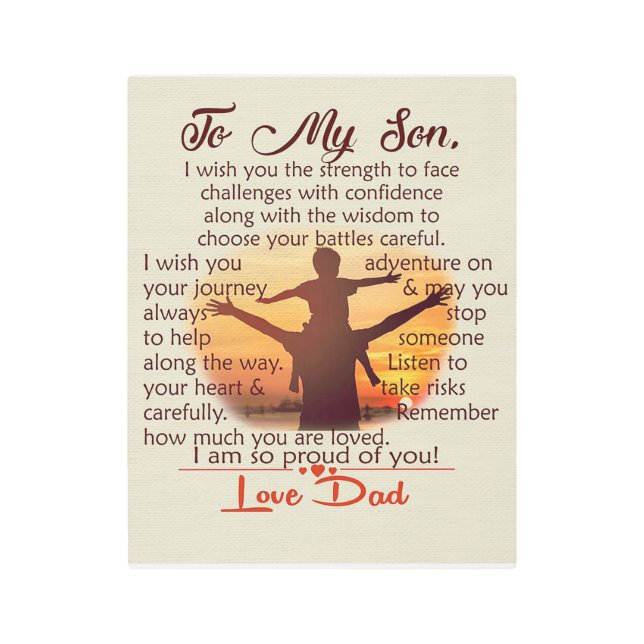 Best Gift For Son | To My Son Quotes Metal Print (Front)