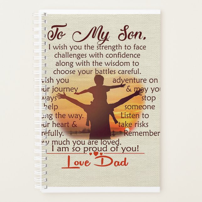 Best Gift For Son | To My Son Quotes Planner (Front)