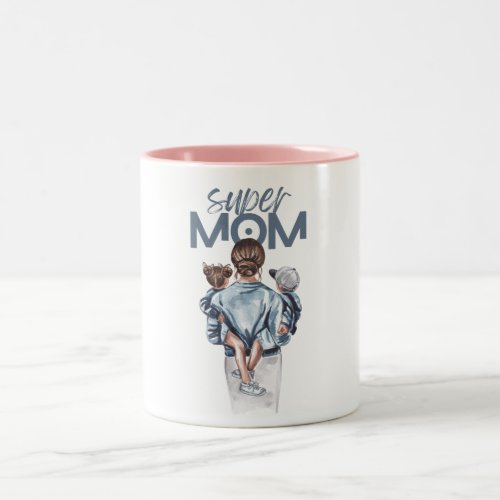 Best gift for super Mom Two_Tone Coffee Mug