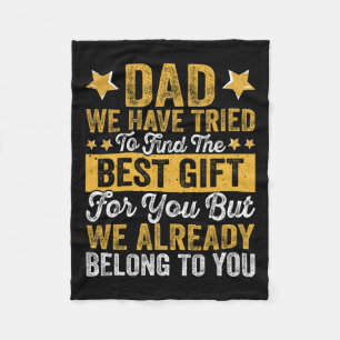 Best Gift From Kids For Fathers Day Christmas Birt Fleece Blanket
