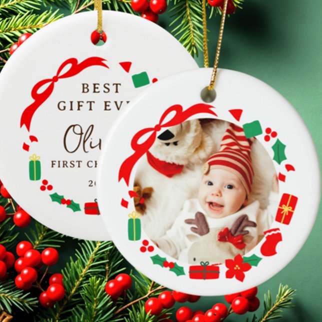 Best Gift Girl First Christmas Ceramic Ornament (Creator Uploaded)