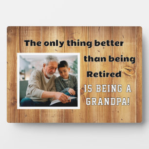 Best Gift! Retired Papa Photo Plaque