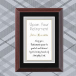 Best Gift!  Retirement blessings  Plaque<br><div class="desc">Blessings for the retiree</div>
