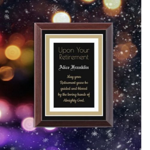 Best Gift  Retirement blessings  Plaque