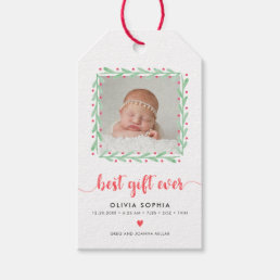 Best Gift (Tag) Ever Newborn First Christmas Birth Gift Tags