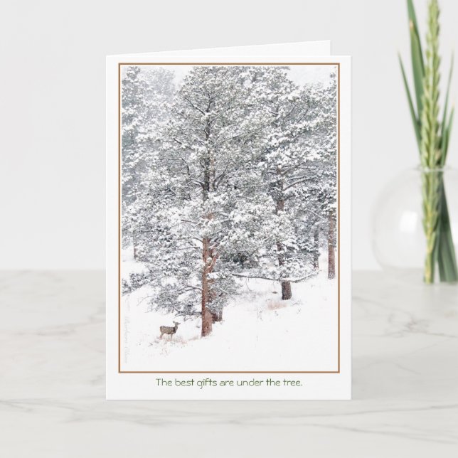 Best gifts are under the tree. holiday card (Front)