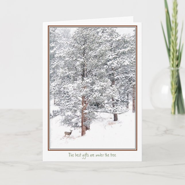 Best gifts are under the tree. holiday card (Front)