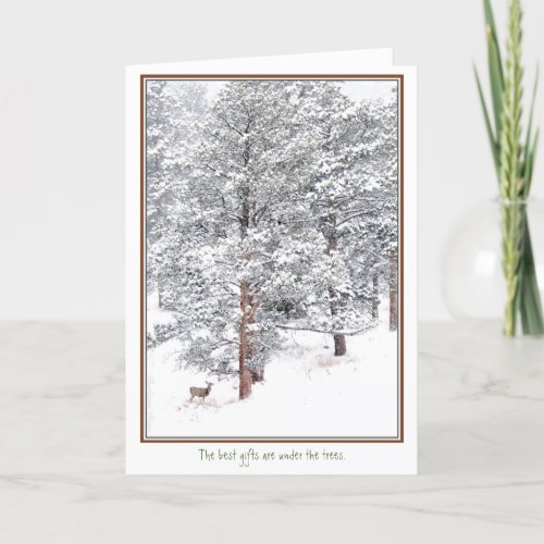 Best gifts are under the tree holiday card
