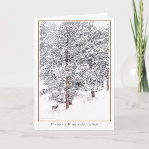 Best gifts are under the trees holiday card