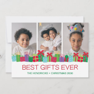 Best Gifts Ever 3 Photo Holiday Card