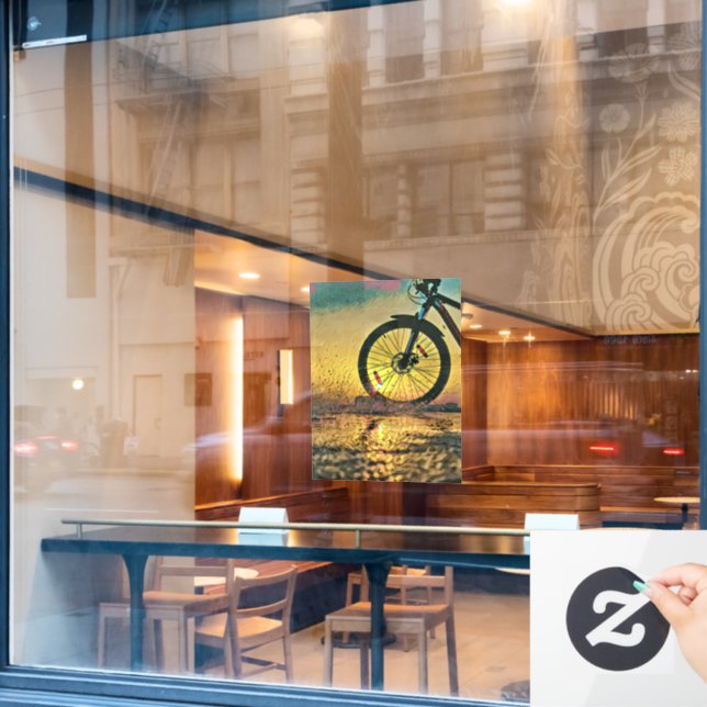 Best gifts for cyclists window cling (Cafe Window)