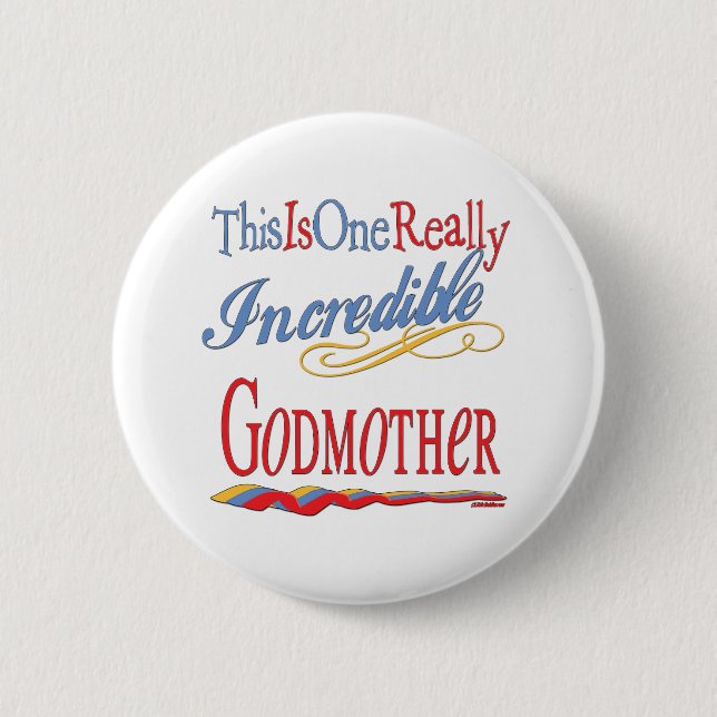 Best Gifts For Godmothers Pinback Button (Front)