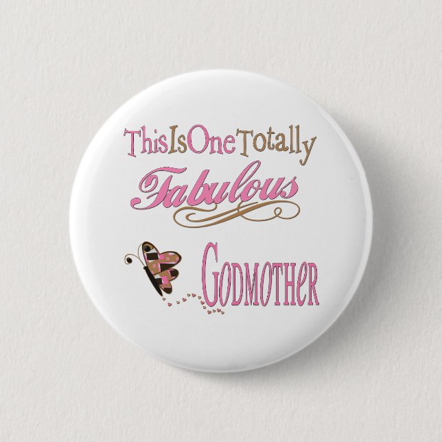Best Gifts For Godmothers Pinback Button (Front)