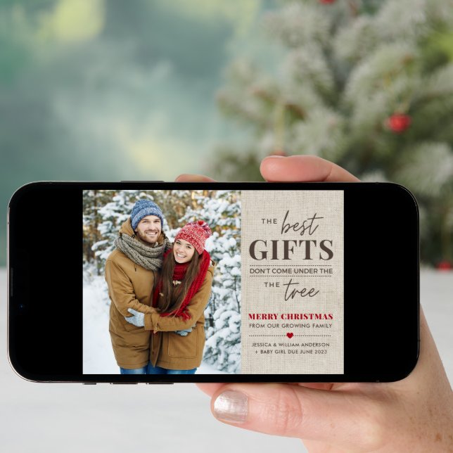 Best Gifts Pregnancy Announcement Christmas Card (Front Digital)