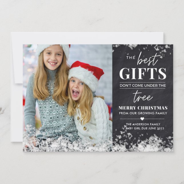 Best Gifts Pregnancy Announcement Christmas Card (Front)