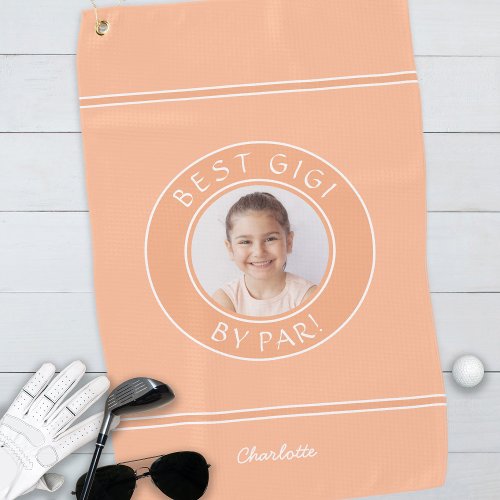 Best Gigi By Par Elegant Golfer Peach Photo Gift Golf Towel