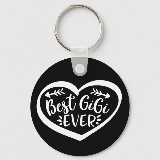 Best Gigi Ever Grandmother Gift Keychain (Front)