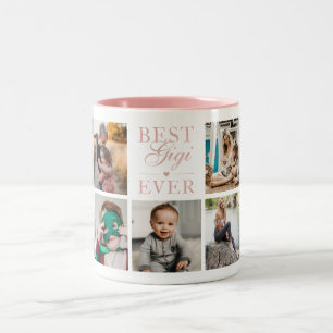 Best Gigi Ever Pink Custom Photo Two-Tone Coffee Mug