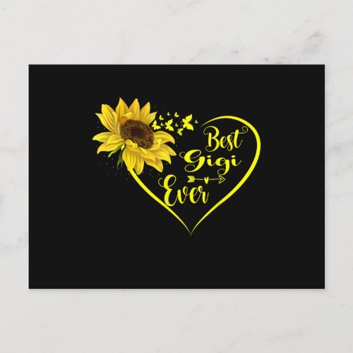 Best Gigi Ever Sunflower Gifts Invitation Postcard