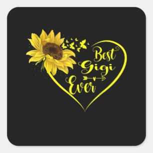 Best Gigi Ever Sunflower Gifts Square Sticker