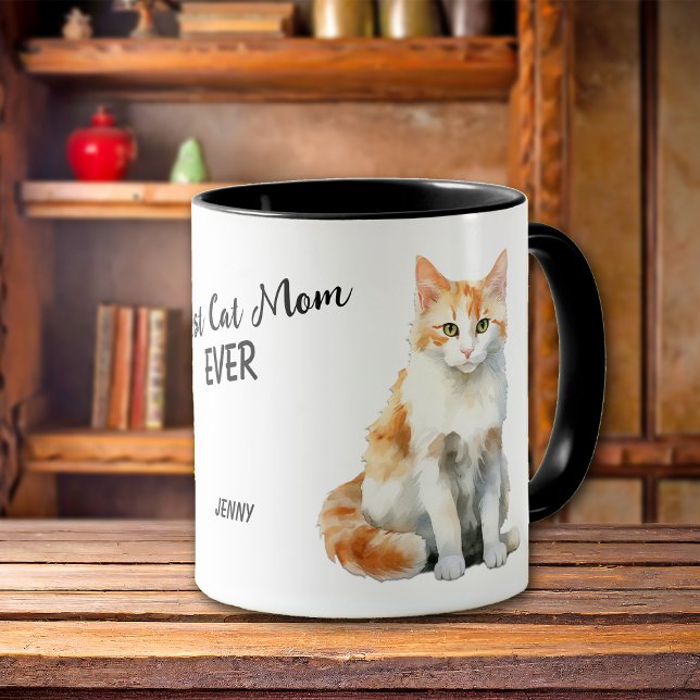 Best Ginger and White Cat Mom Ever Mug (Creator Uploaded)