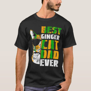 Best Ginger Cat Dad Ever Cat Lover T Shirt