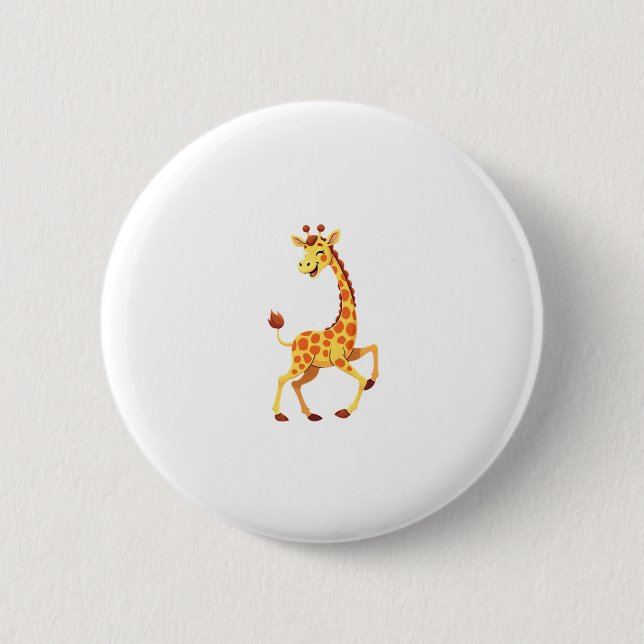 Best Giraffe Art For Men Women Adult Giraffe Print Button (Front)