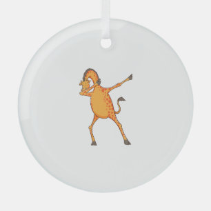 Best Giraffe Art For Men Women Adult Giraffe Print Glass Ornament