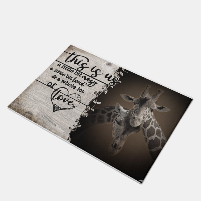 Best Giraffe Design Doormat, Animal Lovers Gift Doormat (Angled)