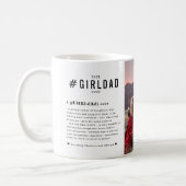 Best Girl Dad Ever | Personalized #GirlDad 2 Photo Coffee Mug (Left)