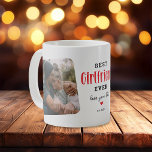 Best GIRLFIREND Ever 2 Photo Cute Gift  Coffee Mug<br><div class="desc">This Cute Modern Custom 2 Photo Girlfriend Coffee Mug, a perfect blend of sentimental value and style, is all set to melt the hearts. It allows you to showcase two cherished photos, expressing love in a sweet script font, and adding a dash of fun with a heart and name/s. This...</div>
