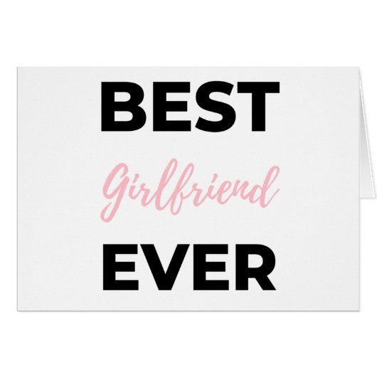 Best Girlfriend Ever Black Cards (Front Horizontal)