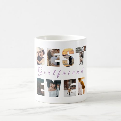Best girlfriend ever custom text photo coffee mug