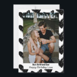 Best Girlfriend Ever Happy Birthday Love Photo  Holiday Card<br><div class="desc">Best Girlfriend Ever Happy Birthday Love Photo Holiday Card
Best Girlfriend Ever Happy Birthday Love Photo Holiday Card.. A personal birthday card for your girlfriend,  this design features a White sugar  background with Black Hearts  Font You Can Change The Background Color And Font. Upload your favorite Girlfriend photo.</div>
