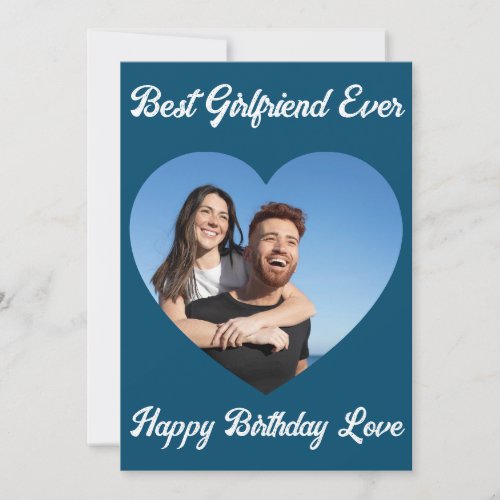  Best Girlfriend Ever Happy Birthday Love Photo  Holiday Card