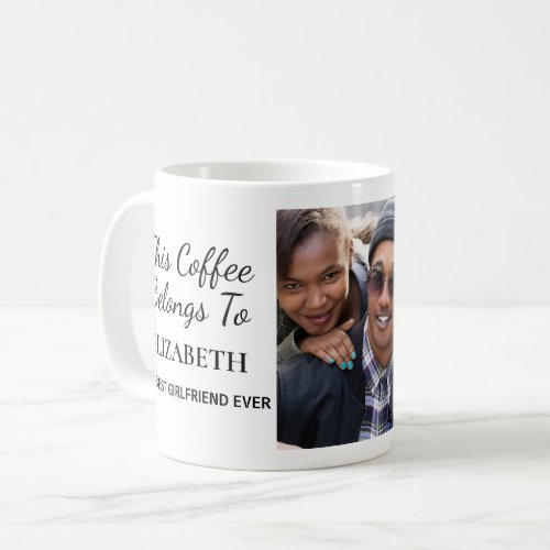 Best Girlfriend Ever Personalized Photo Coffee Mug