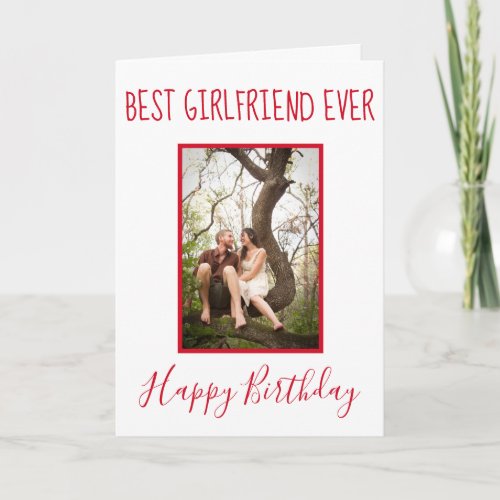 Best Girlfriend Ever Photo Birthday Holiday Card