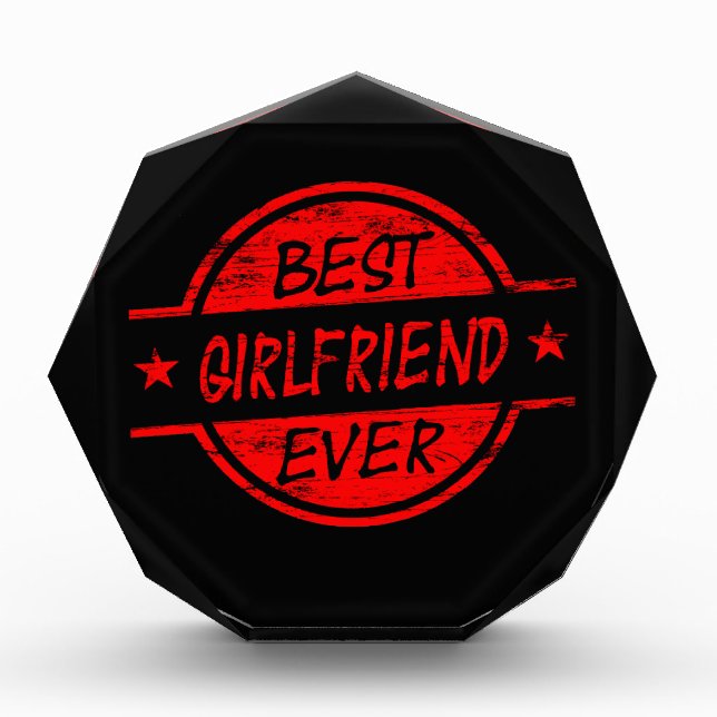 Best Girlfriend Ever Red Award (Front)