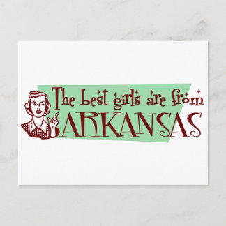 Best Girls are from Arkansas Postcard