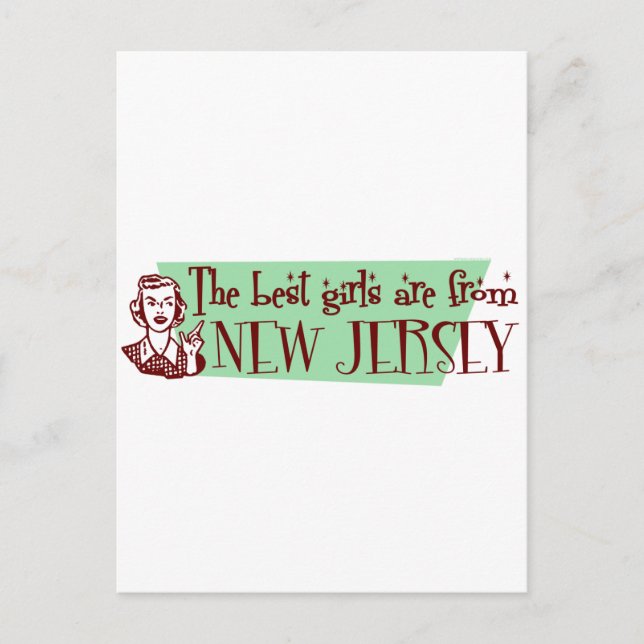 Best Girls are from New Jersey Postcard (Front)