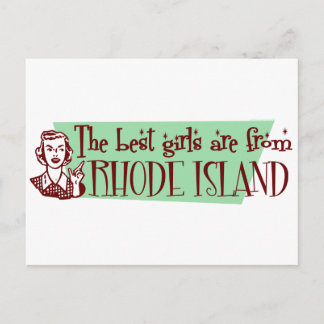 Best Girls are from Rhode Island Postcard