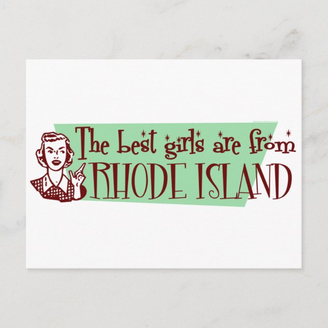 Best Girls are from Rhode Island Postcard (Front)