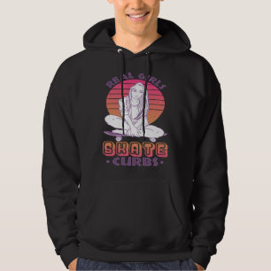 Best Girls Skate Curbs  Cool retro flip skateboard Hoodie