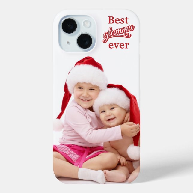 Best Glamma Ever photo red/white on white Case-Mate iPhone Case (Back)