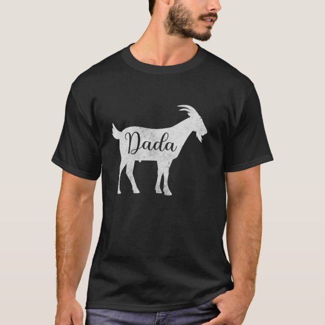 Best Goat Dad Daddy Retro Distressed Goat Dada Fat T-Shirt (Front)