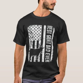 Best Goat Dad Ever American Flag T-Shirt